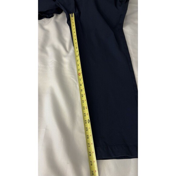 UNIVERSAL STANDARD Navy Belted Stretch Cotton Twill Jumpsuit Women XS/10-12 - Picture 16 of 16